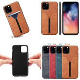 Denior DV Elastic Card PU Back Cover Phone Case, For iPhone 11 Pro, For iPhone 11 Pro Max, For iPhone X / XS, For iPhone XR, For iPhone XS Max, For iPhone SE 2022 / SE 2020 / 7 / 8